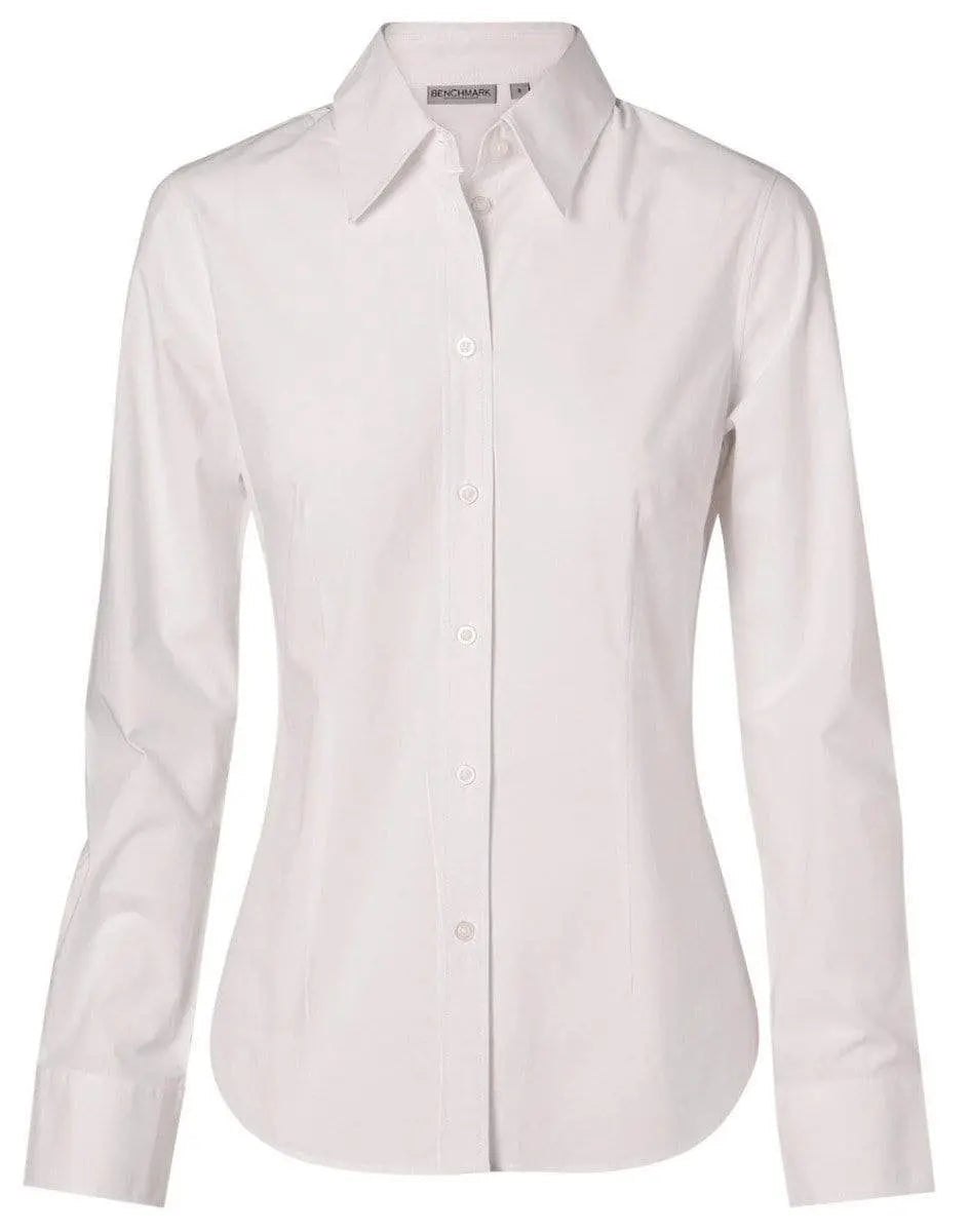 BENCHMARK Women's Fine Twill Long Sleeve Shirt M8030L Metro Workwear.